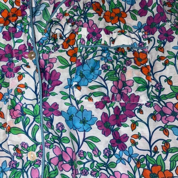 Women’s Roller Rabbit Blomst Lulu Short-Sleeve Pajama Shirt - Shirt Only - M - Picture 4 of 10